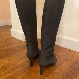 Salvatore Ferragamo Blue Suede  Boots.
